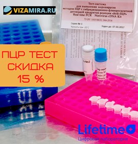 ПЦР тест со скидкой от наших партнеров LIFETIME+!