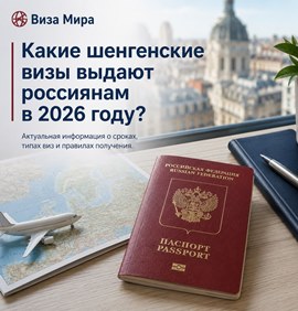 Какие шенгенские визы выдают россиянам в 2026 году